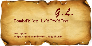 Gombócz Lóránt névjegykártya