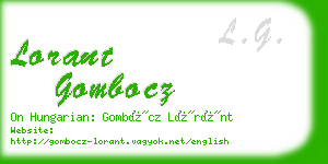 lorant gombocz business card
