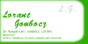 lorant gombocz business card
